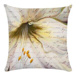 Lily with cursive writing Pillow Cover